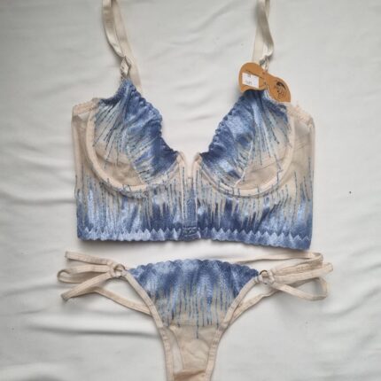 ست شورت و سوتین مدل توری فنردار  کد  209